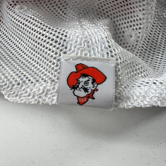 Top Of The World Oklahoma State Cowboys Mesh Snap Back Hat Orange & White Cap - Picture 6 of 13